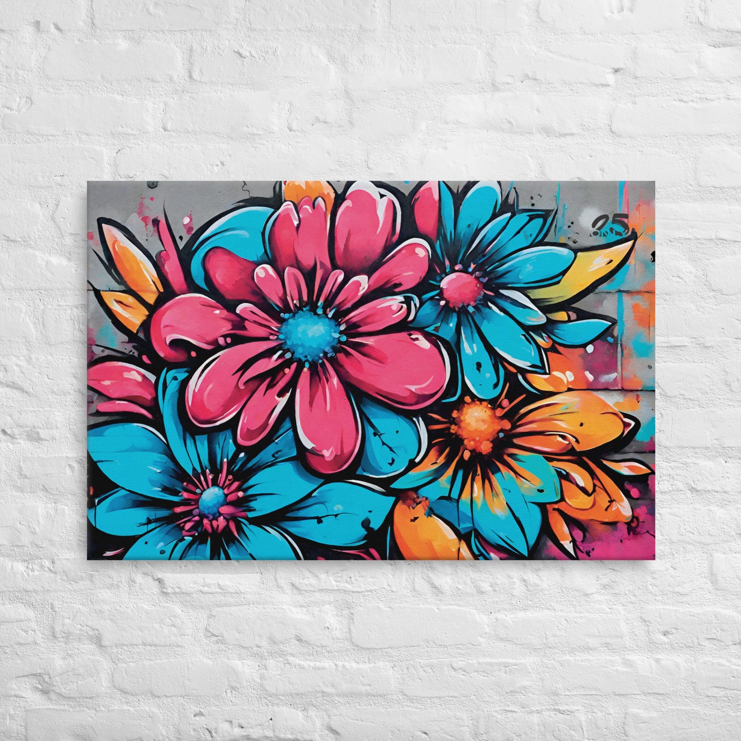 Flowers in graffiti style Swagger design