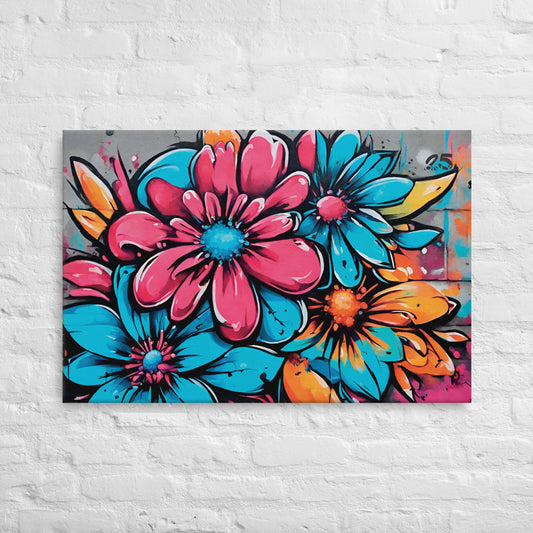 Flowers in graffiti style Swagger design